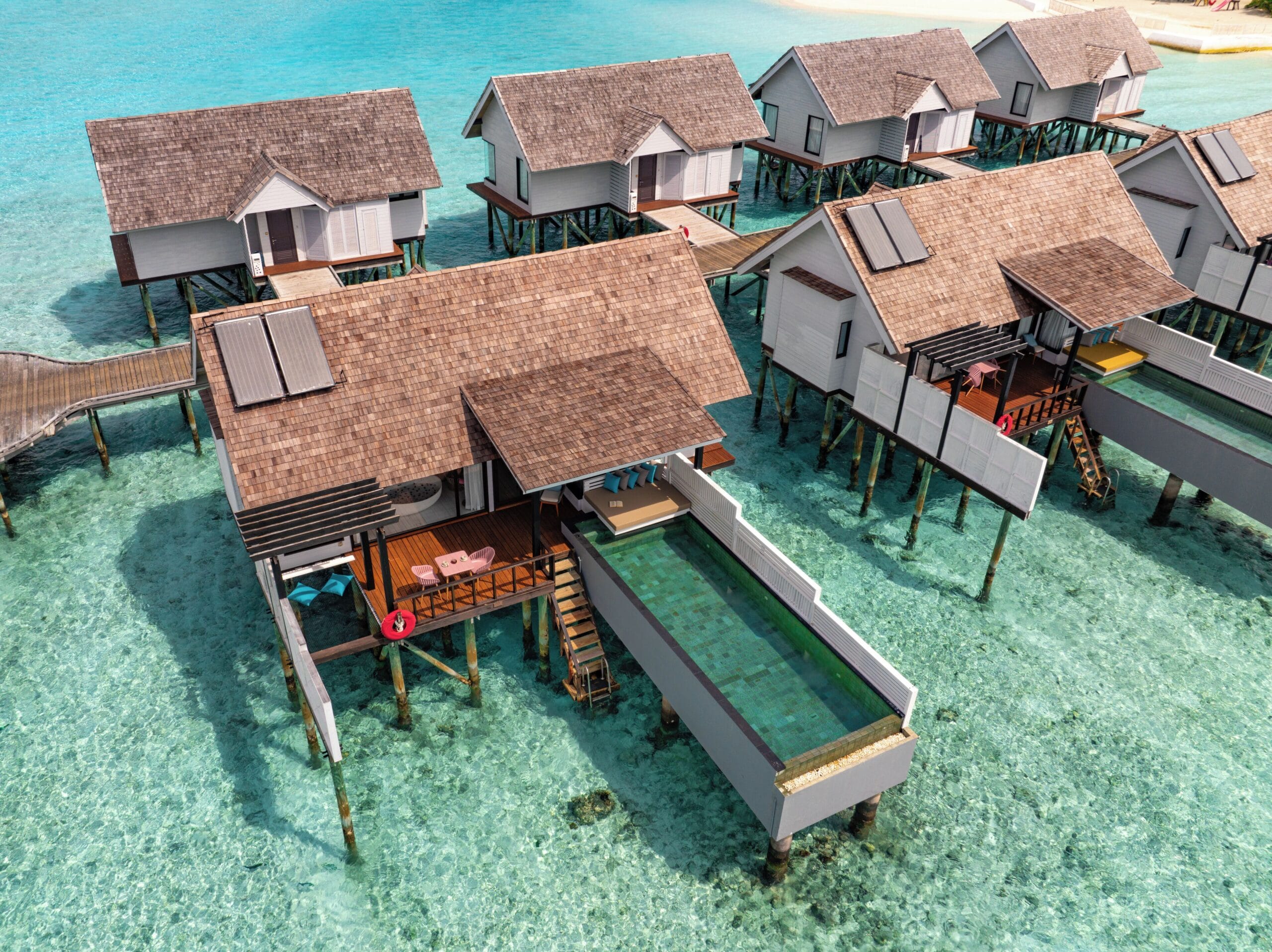Overwater Wind villa with private pool at OZEN LIFE MAADHOO, a Maldives overwater bungalow in South Malé Atoll