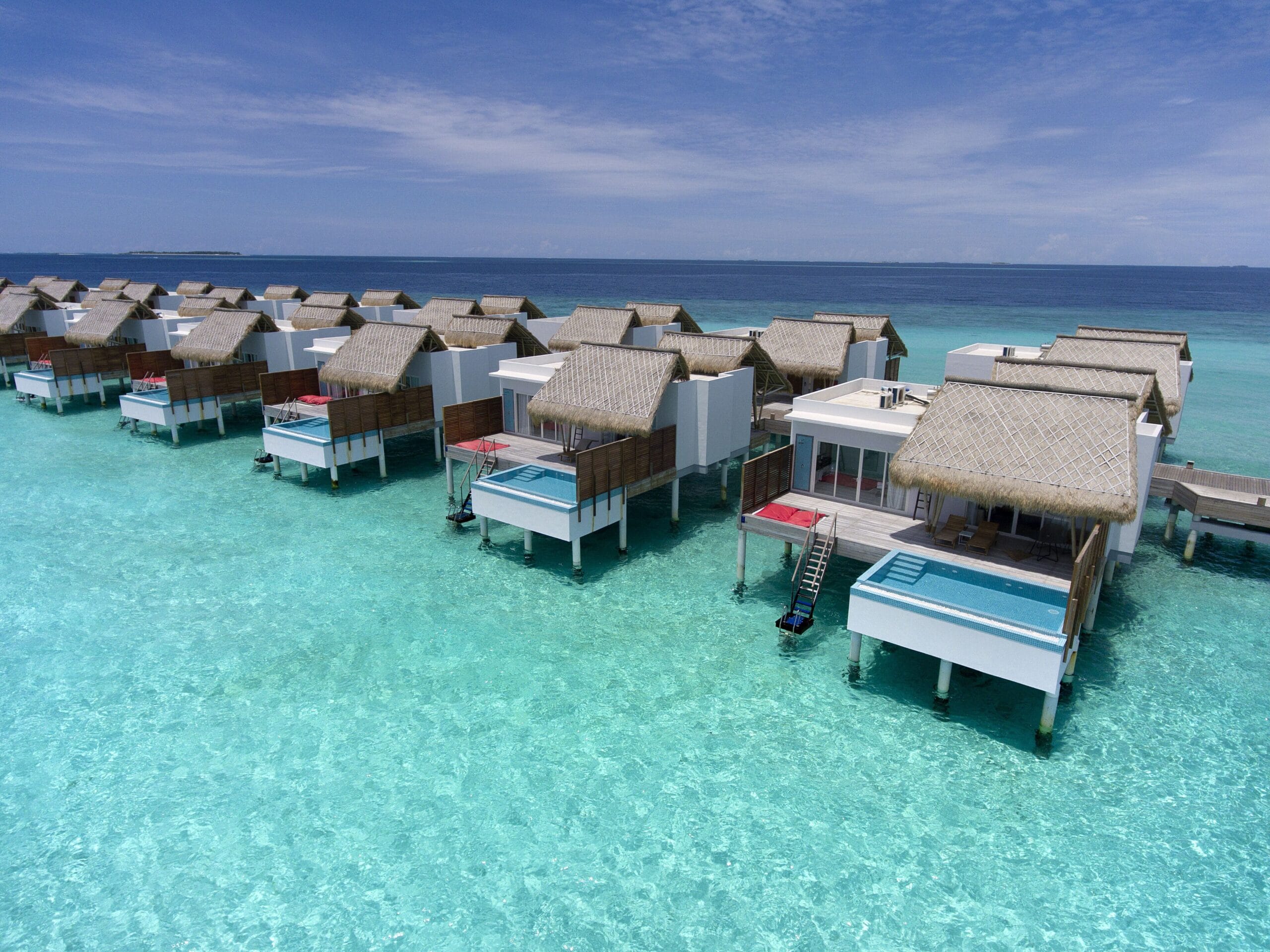Overwater pool villa at Emerald Maldives Resort and Spa, a best-value Maldives overwater bungalow in Raa Atoll