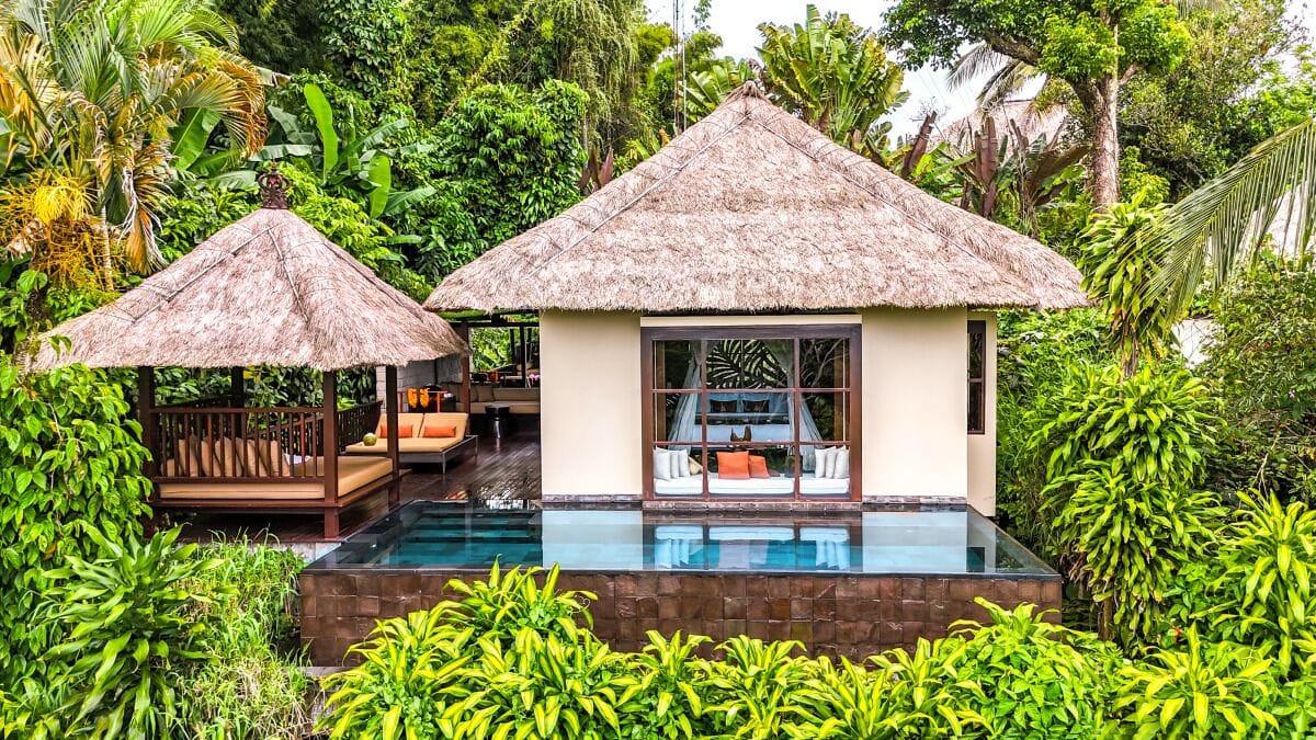 Bali private pool villa at Hanging Gardens of Bali overlooking the Ubud jungle valley