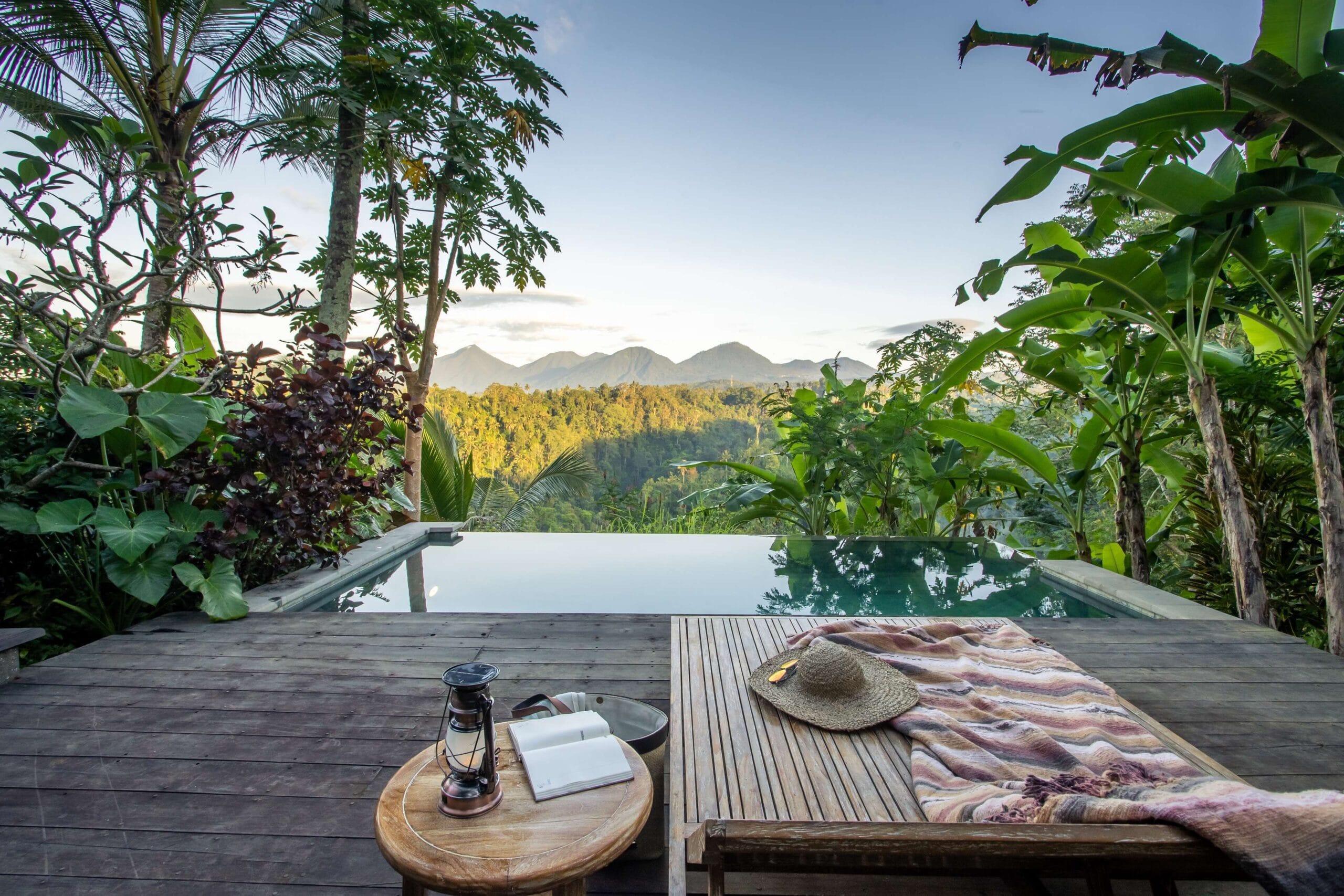 Open-air Bali private pool villa with infinity plunge pool over the jungle at Buahan, a Banyan Tree Escape