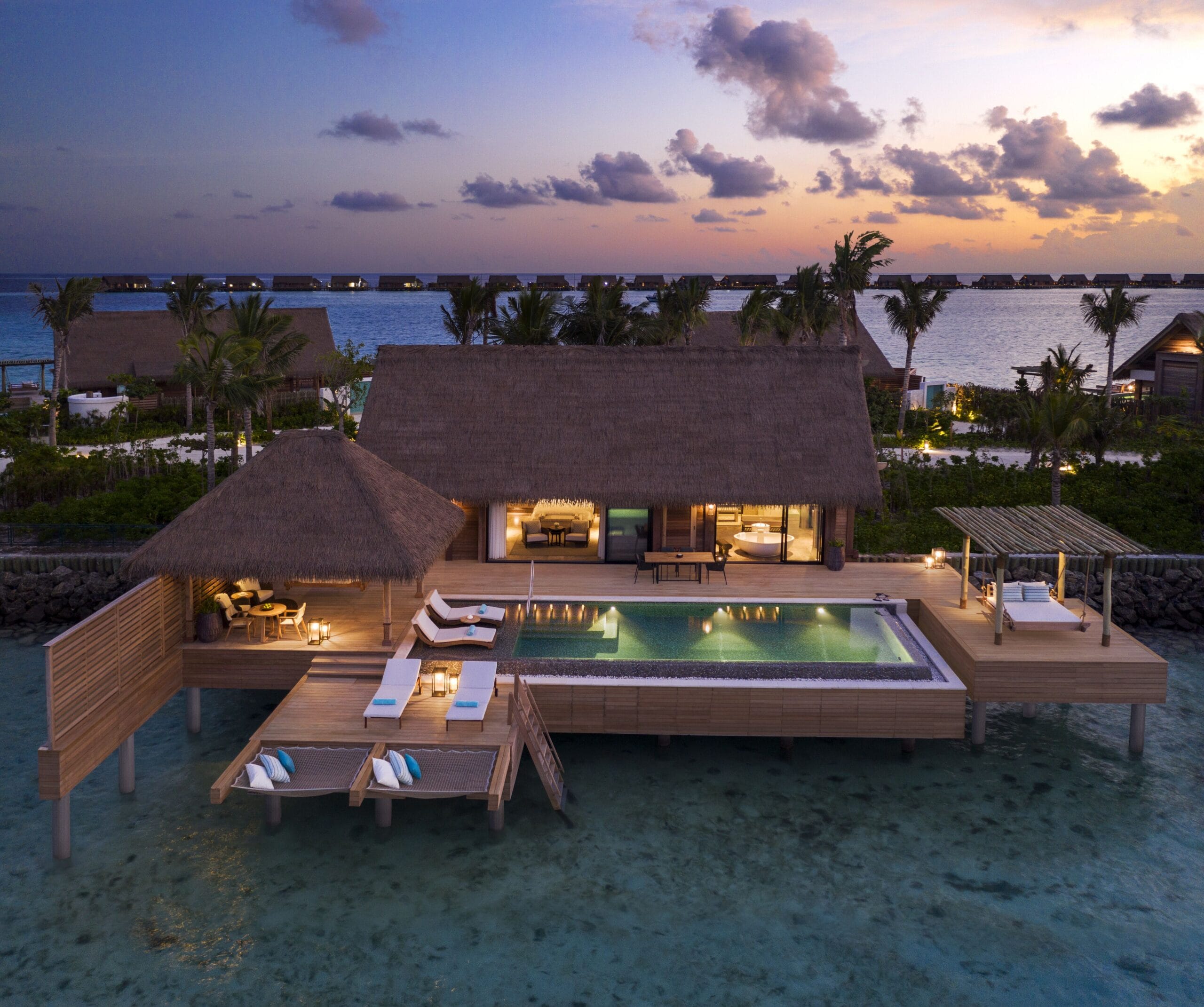 Waldorf Astoria Maldives Ithaafushi three-island resort and overwater villas, a top Maldives water villa resort