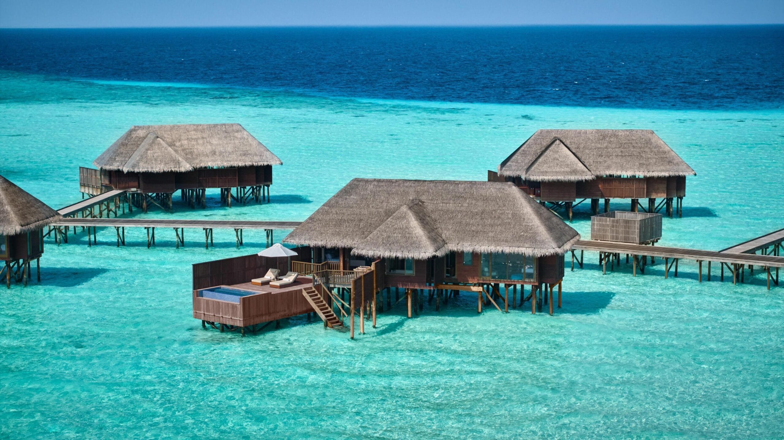 Overwater pool villa at Conrad Maldives Rangali Island, an iconic Maldives overwater bungalow in South Ari Atoll