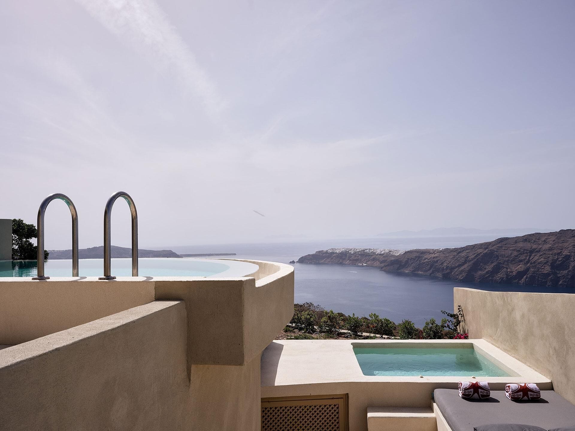 Private plunge pool terrace at Andronis Concept Wellness Resort, Imerovigli