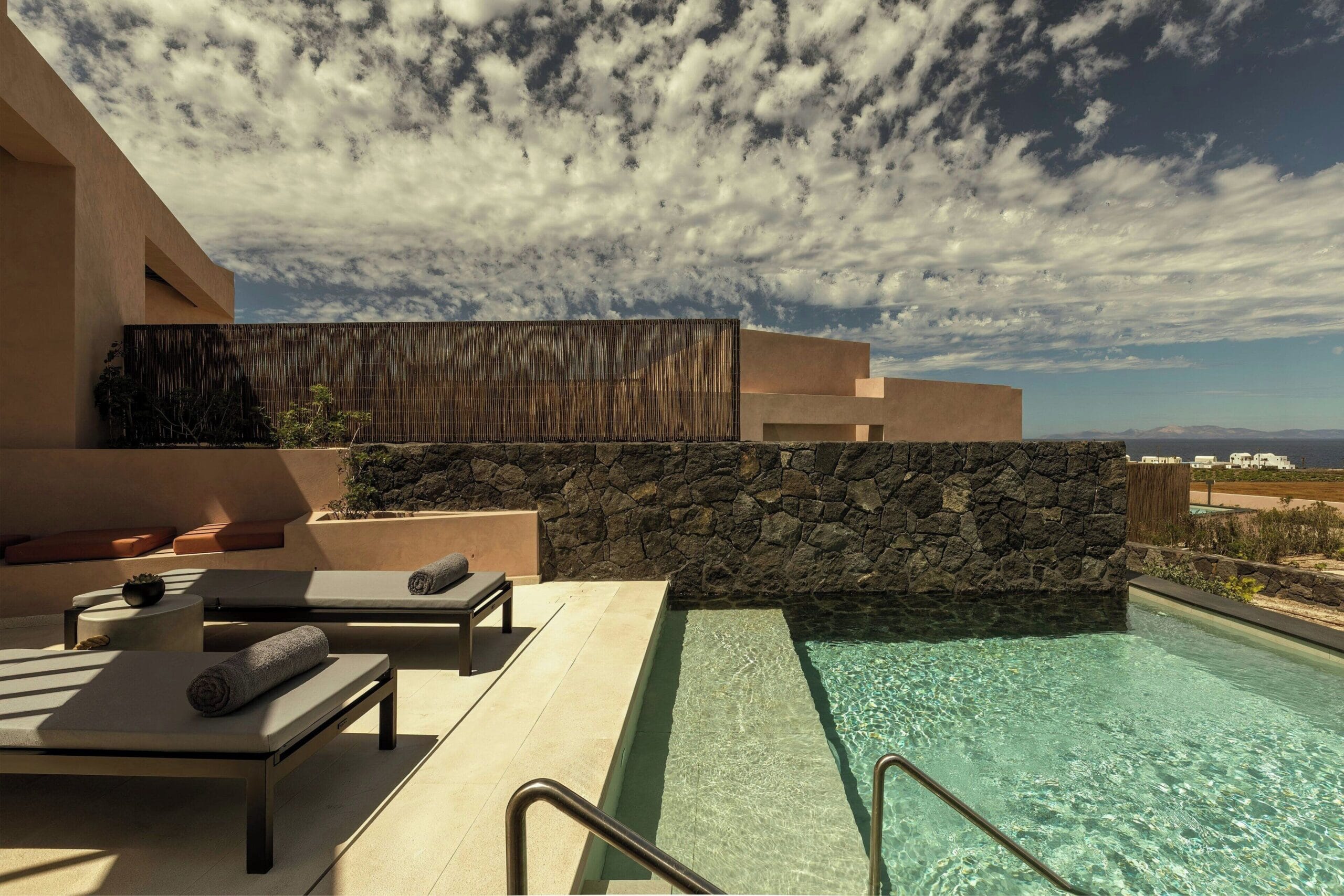 Domes Novos Santorini private pool terrace with Aegean sea view near Oia