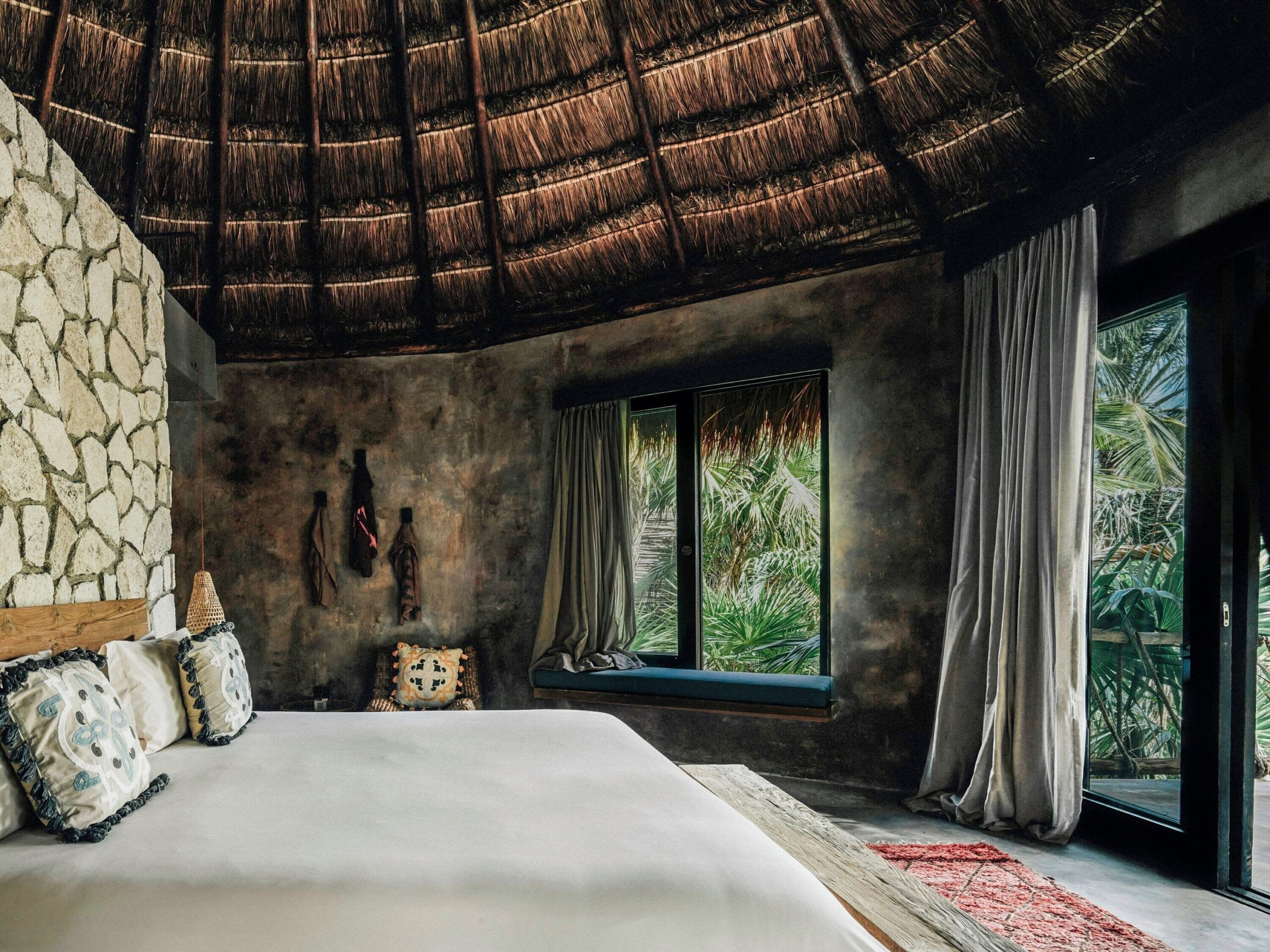 Jungle suite bedroom at Nomade Temple Tulum