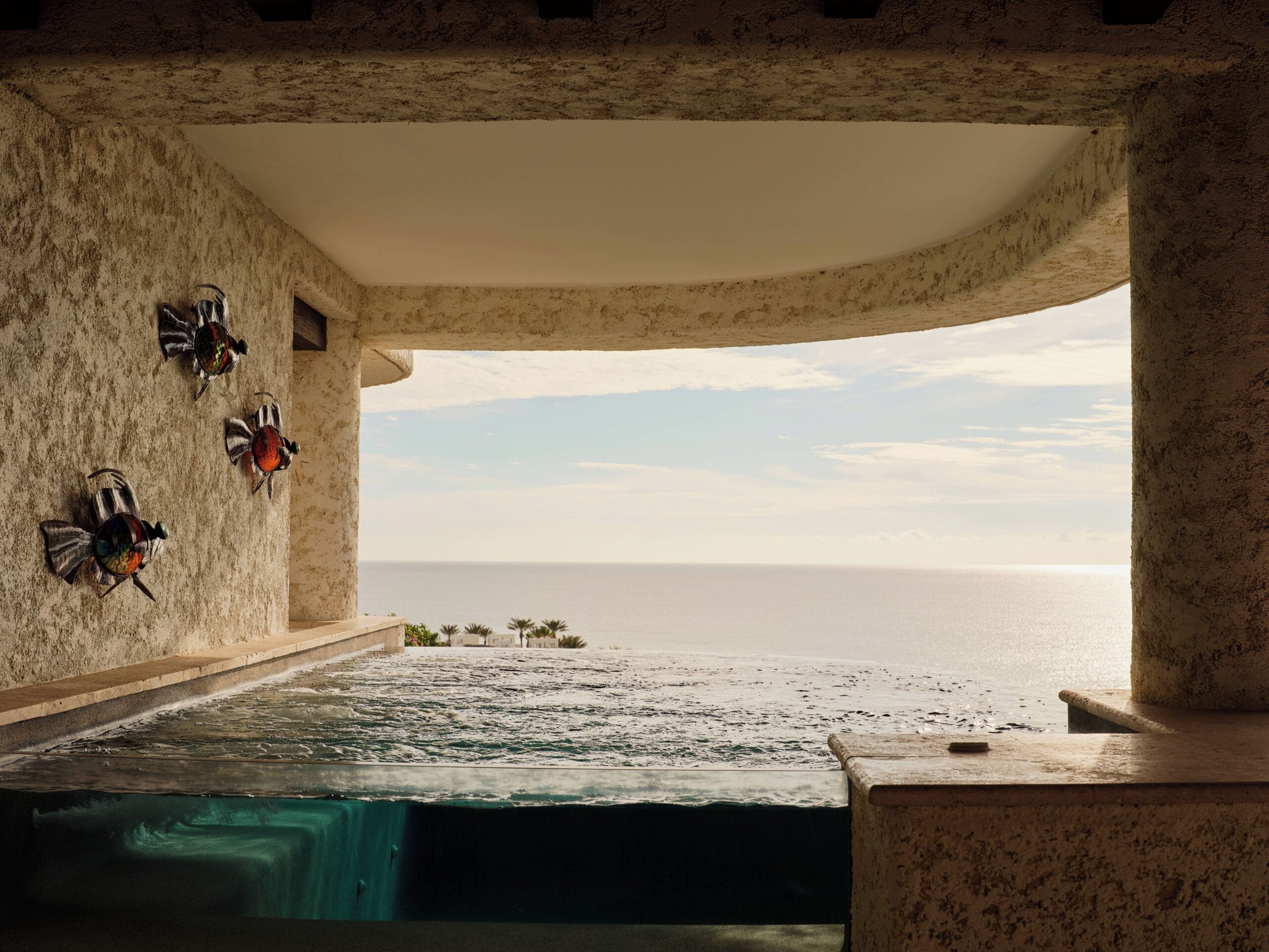 Private terrace spa jacuzzi in a suite at Las Ventanas al Paraiso, Los Cabos