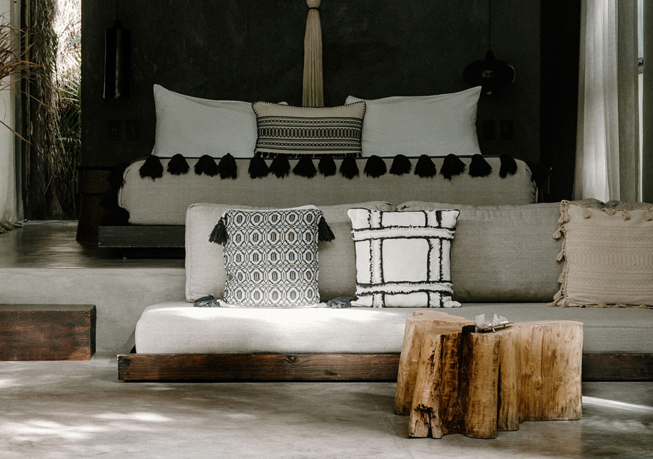 Design-led luxury suite interior at Hotel Bardo in Tulum