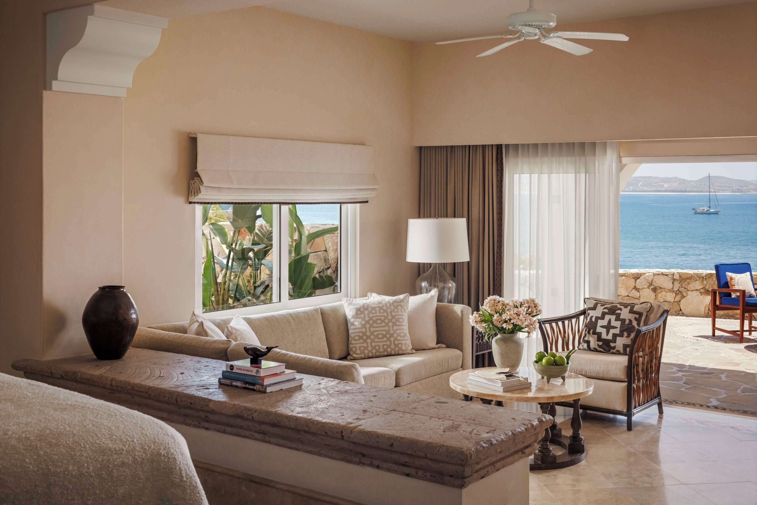Luxury ocean view suite interior at One&Only Palmilla, Los Cabos