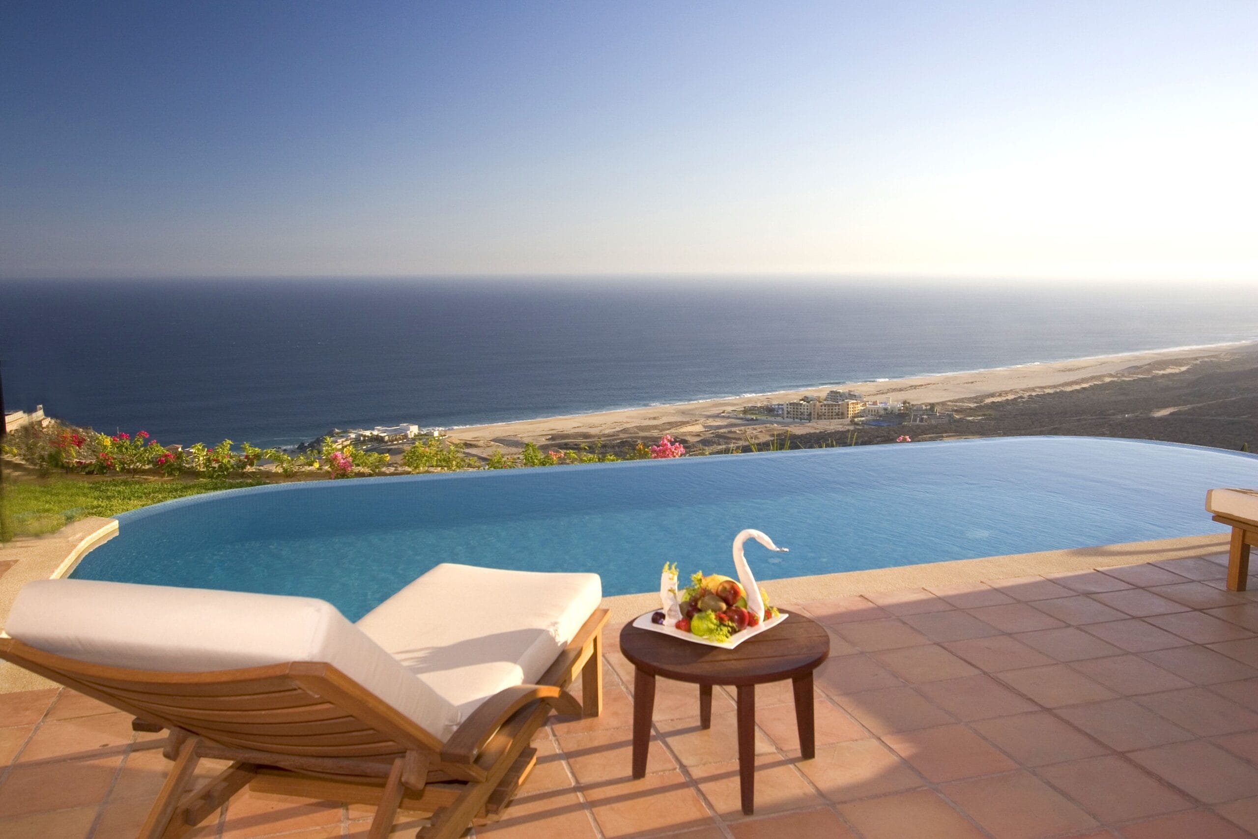 Private infinity pool at a Pueblo Bonito Montecristo luxury villa in Los Cabos, Mexico