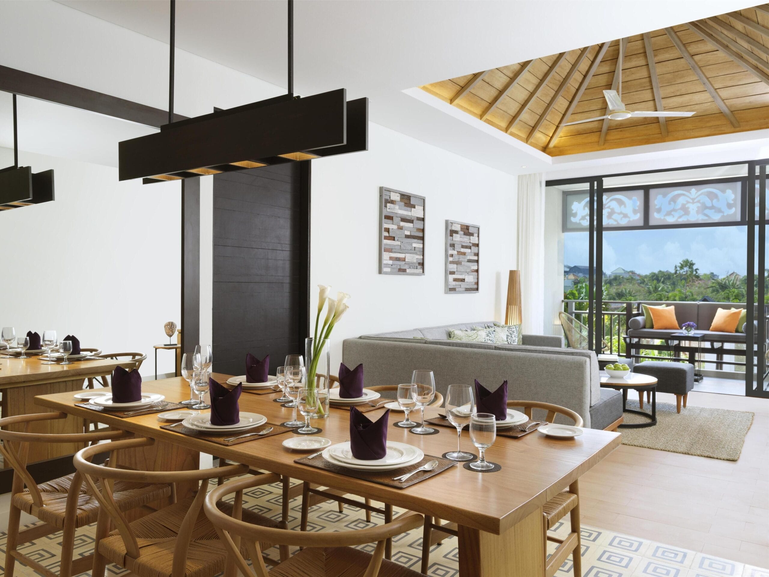 Living space inside a pool villa at Avani Seminyak Bali Resort